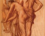 彼埃 毕维 德 夏凡纳 : Study for Four Figures in Rest